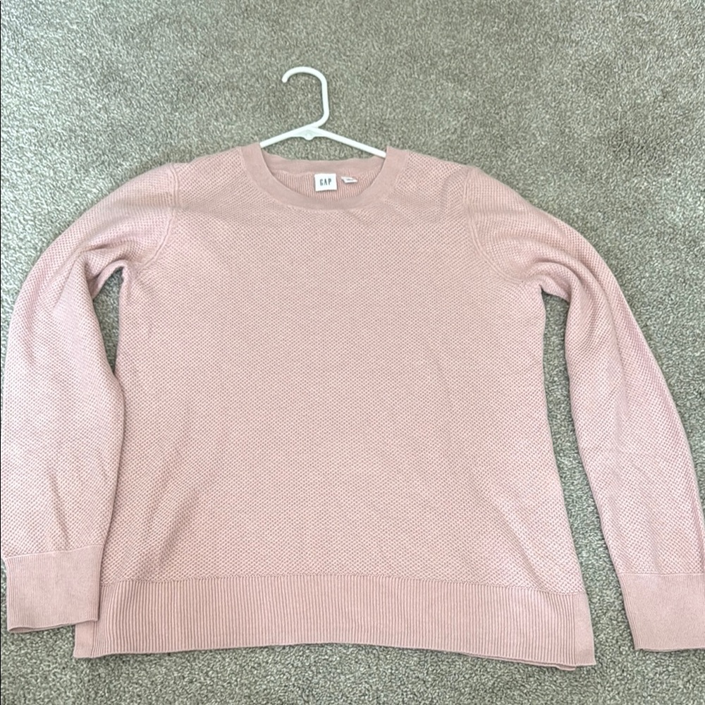 GAP Pink Crewneck Sweater Soft Knit Classic